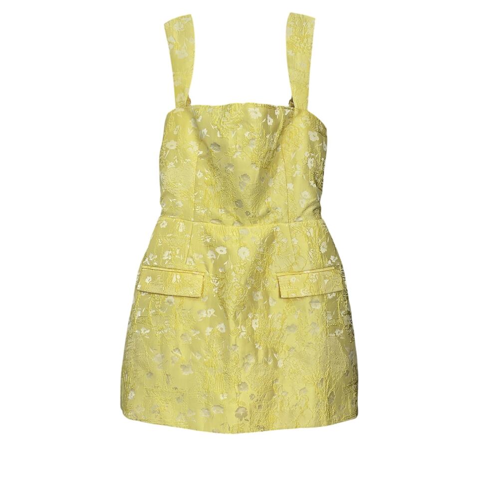 Amanda Uprichard 'Bethany' Yellow Polyester Romper Size M - Picture 2 of 4